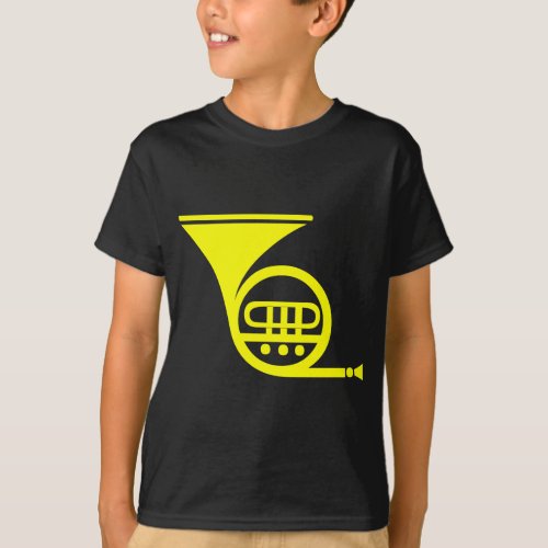 French Horn _ Yellow T_Shirt