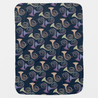 French Horns Art cute French horn designs          Baby Blanket