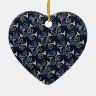 French Horns Art cute French horn designs          Ceramic Ornament