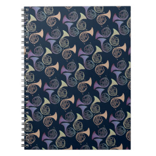 French Horns Art cute French horn designs          Notebook