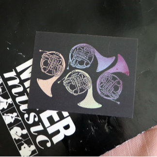 French Horns Art cute French horn designs          Postcard