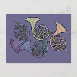 French Horns Art cute French horn designs          Postcard