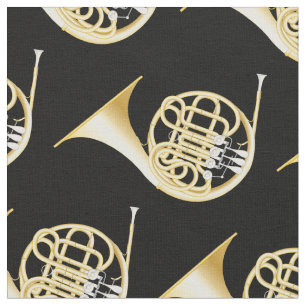 French Horns Music Musician Room Decor Fabric
