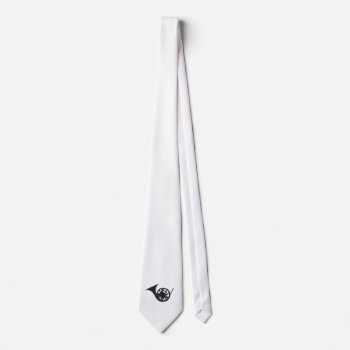 French Horntie (white) Tie by LeSilhouette at Zazzle
