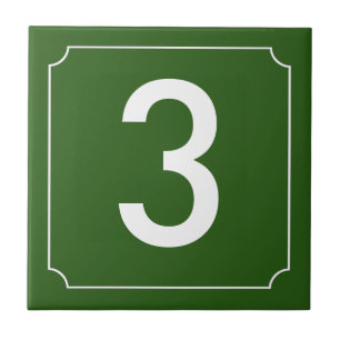 French House Number Ceramic Tile