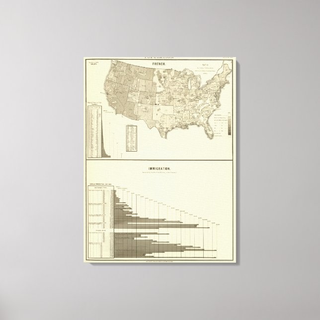 French Immigration Canvas Print (Front)