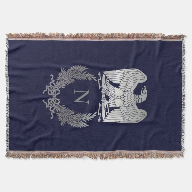 French Imperial Eagle Throw Blanket (Front)