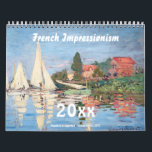 French Impressionism and Post-Impressionism Calendar<br><div class="desc">Vintage paintings from Claude Monet,  Vincent van Gogh,  Pierre Auguste Renoir,  Edgar Degas,  Henri de Toulouse-Lautrec,  Georges Seurat,  Alfred Sisley,  Camille Pissarro,  Paul Signac,  Gustave Caillebotte,  Frederic Bazille,  Edouard Manet and Paul Gauguin.</div>