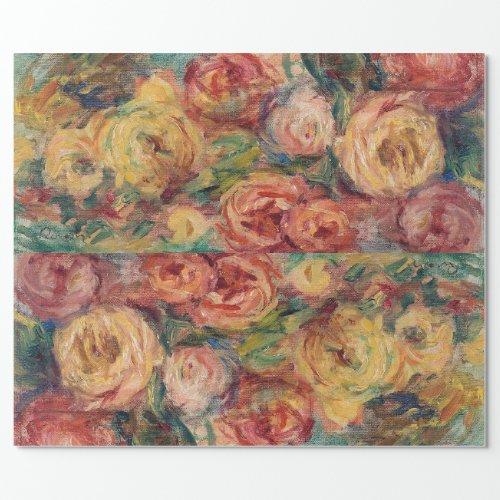 FRENCH IMPRESSIONIST FLUERS OF RENOIR DECOUPAGE WRAPPING PAPER