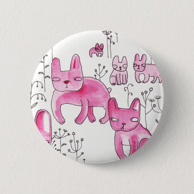 French in wild wild field button (Front)
