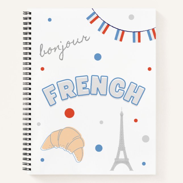 French inspired college-ruled composition notebook (Front)