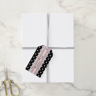 French Inspired Polka Dot Custom Business Tags