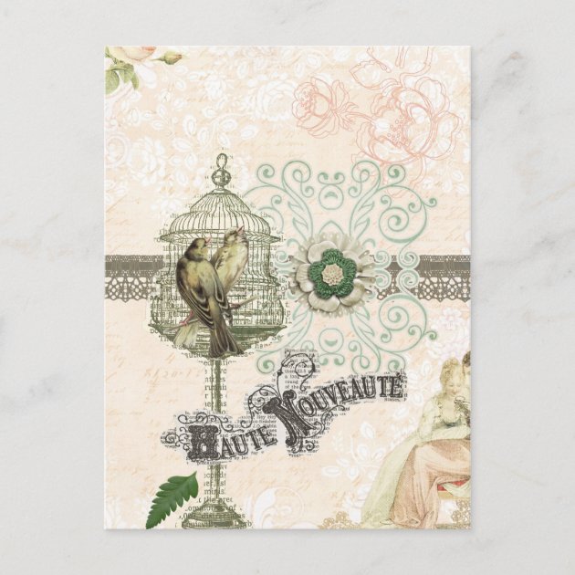 French Inspired Shabby Chic Bird Cage Postcard Zazzle   French Inspired Shabby Chic Bird Cage Postcard R2e0e5638b6824cd698908625f1edd471 Ucbjp 630 