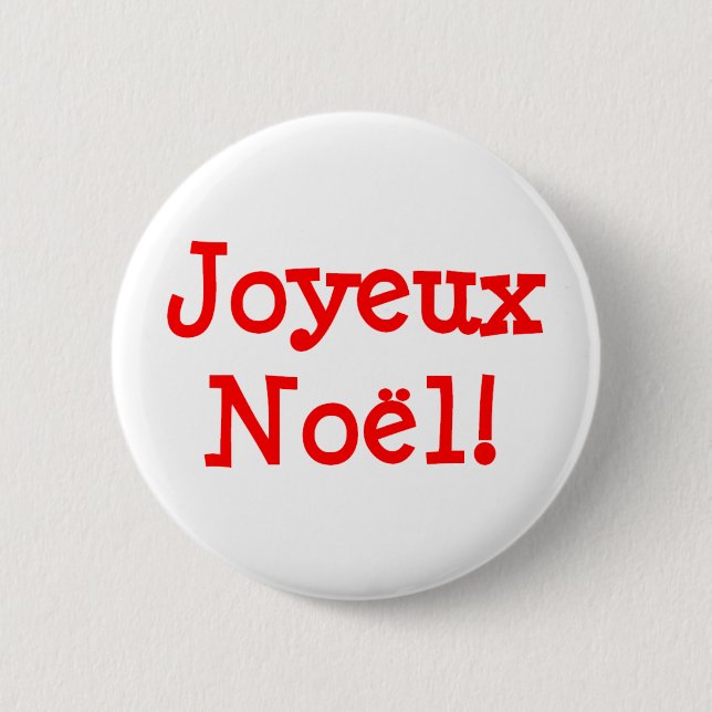 french joyeux noel button (Front)