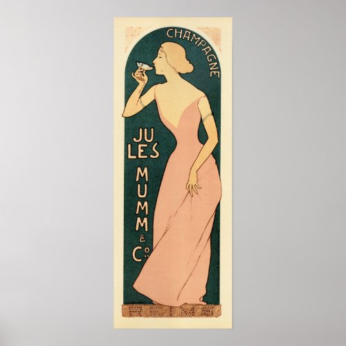 French JULES MUMM CHAMPAGNE Maurice Realier Dumas Poster