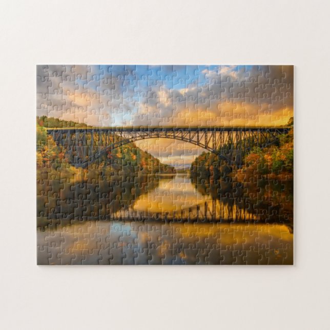 French King Bridge in Fall Jigsaw Puzzle (Horizontal)