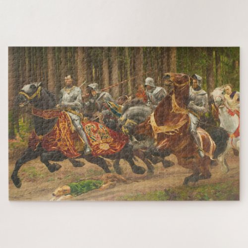 French King Charles the Bold on Horseback Jigsaw Puzzle