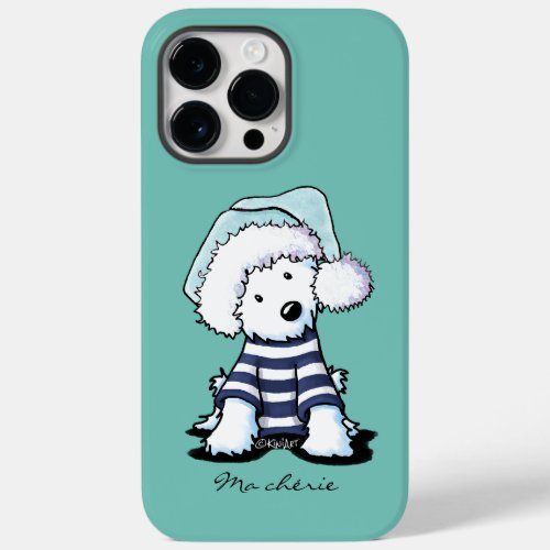 French KiniArt Christmas Westie Dog iPhone Case