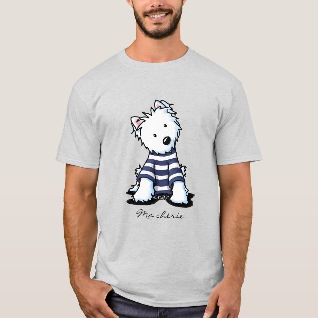 French KiniArt Westie Dog T-Shirt (Front)