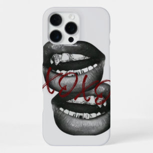French Kiss Noir & Crimson iPhone 16 Pro Max Case
