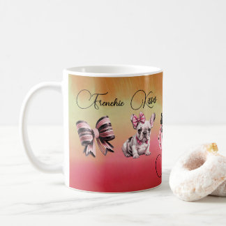 French Kisses Hallloween Bulldog Cat ghost quote Coffee Mug