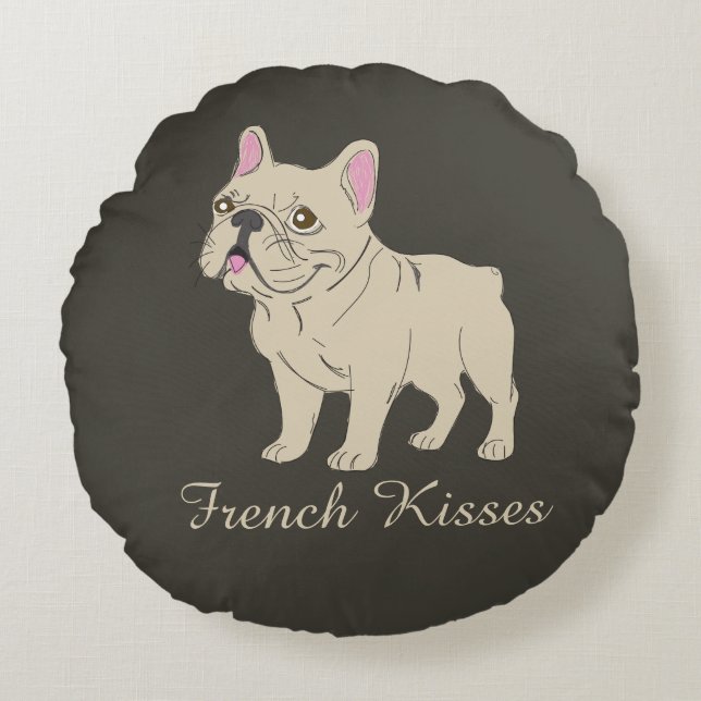 French Kisses Round Pillow (Front)