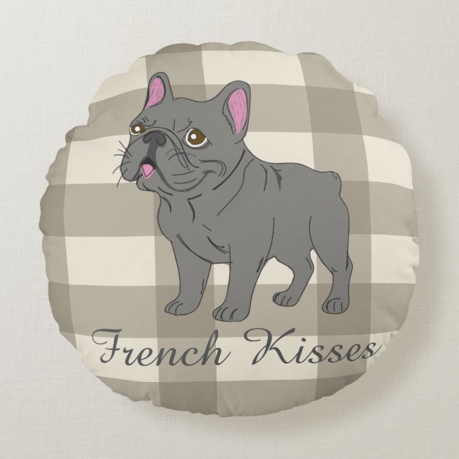 French Kisses Round Pillow (Front)