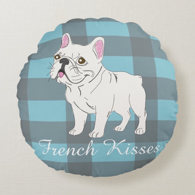 French Kisses Round Pillow (Front)