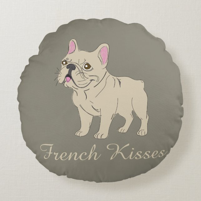 French Kisses Round Pillow (Front)