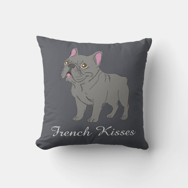 French Kisses Throw Pillow (Front)