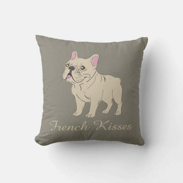 French Kisses Throw Pillow (Front)