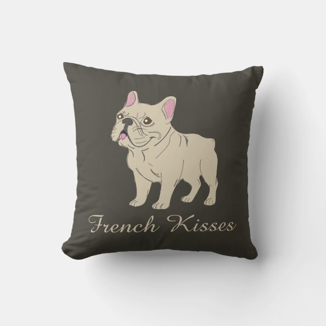 French Kisses Throw Pillow (Front)