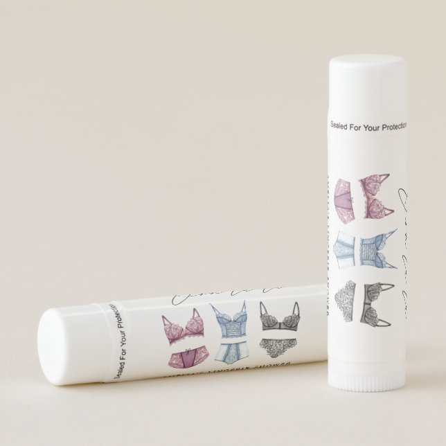 French Lace Lingerie Bridal Shower Lip Balm (Front)