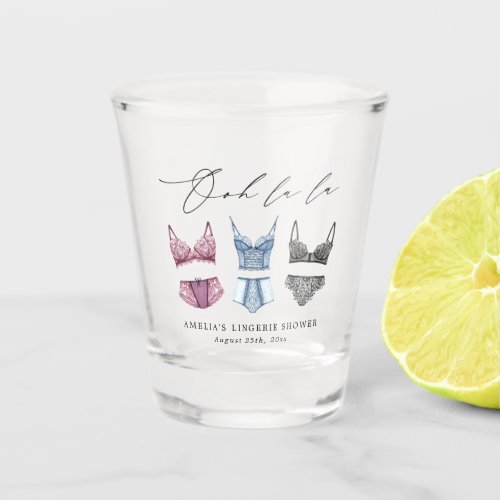 French Lace Lingerie Bridal Shower Shot Glass