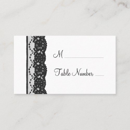 French Lace Place Card (white) Business Cards