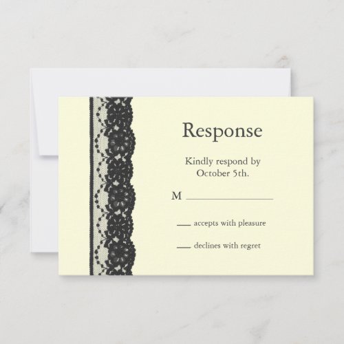 French Lace RSVP (ivory)