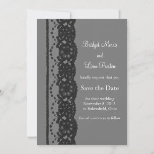French Lace Save the Date (gray)