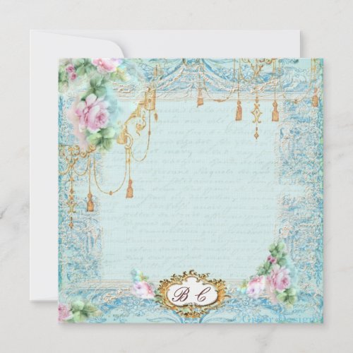 French Lace Tassels &amp; Script Writing Custom Invites
