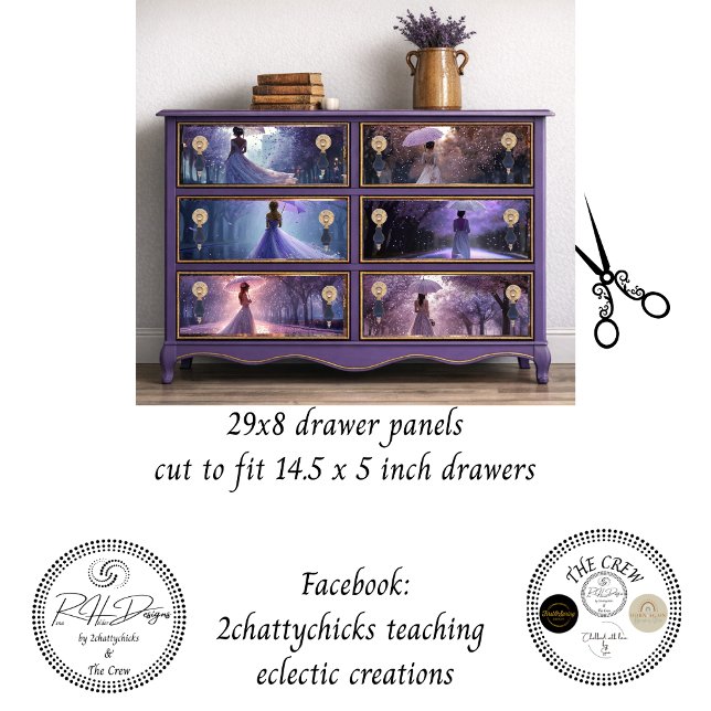 French Lady Garden Walk Drawer Front Wrapping Pape Paper Sheets (Creator Uploaded)