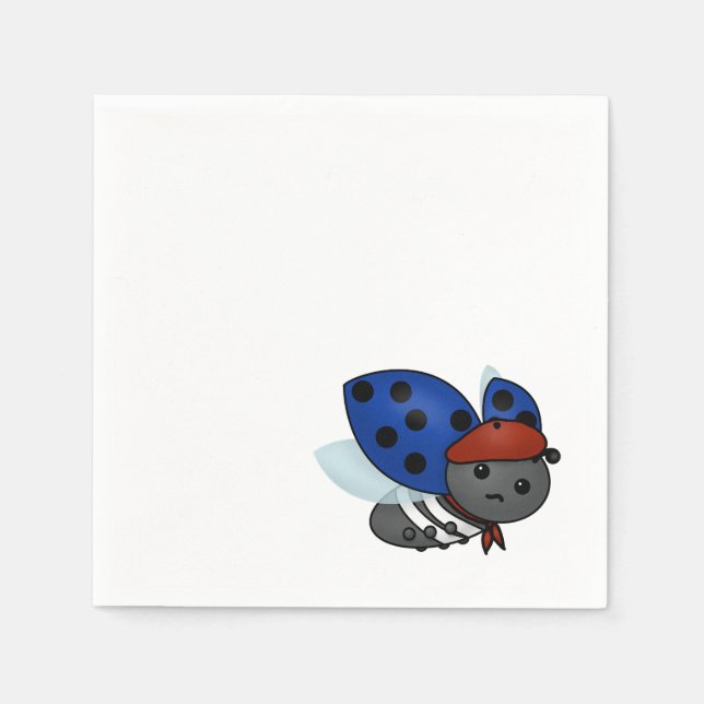 French Ladybug, bored Napkins (Front)