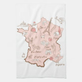 Paris Map Dish Towel