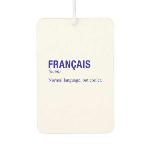 FRENCH Language Air Freshener