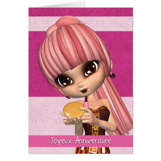 French Language Card Joyeux Anniversaire (Front)