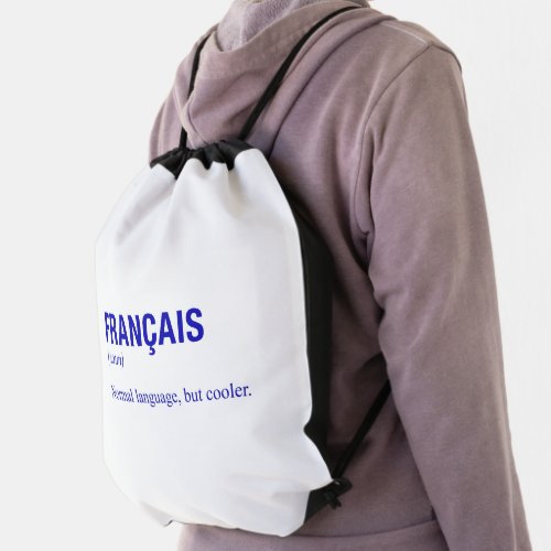 FRENCH Language Drawstring Bag