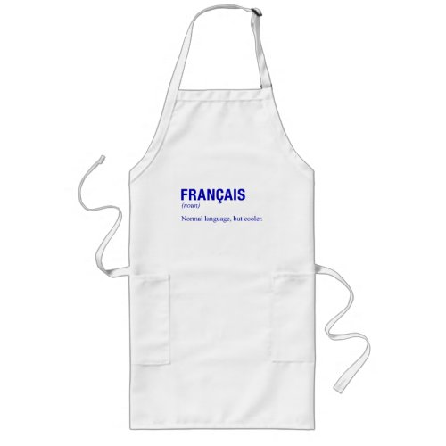 FRENCH Language Long Apron