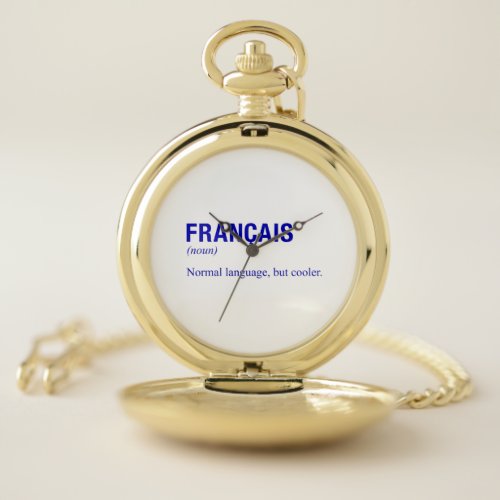 FRENCH Language Pocket Watch