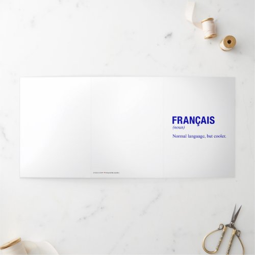 FRENCH Language Tri_Fold Card