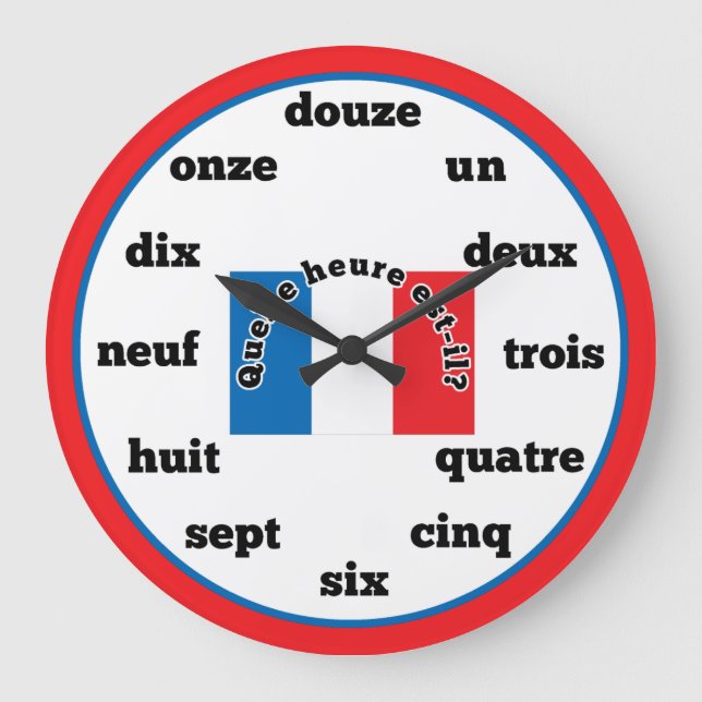 French Language Wall Clock (Front)