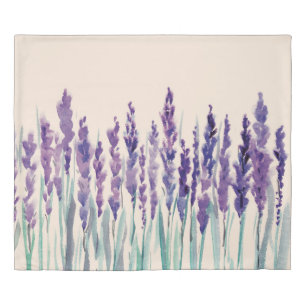 French lavander watercolor duvet cover