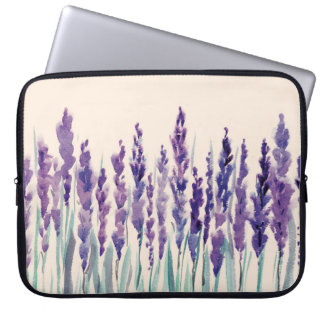 French lavander watercolor laptop sleeve